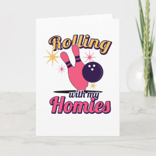 Tarjeta Damas Bowling Bowling Pins Bowler Bowler Club