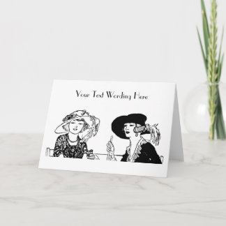 Tarjeta Damas de 1920 Gorras de moda vestidos retro