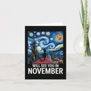 Tarjeta Damas De Gato De Kamala Starry Night Te Verá En
