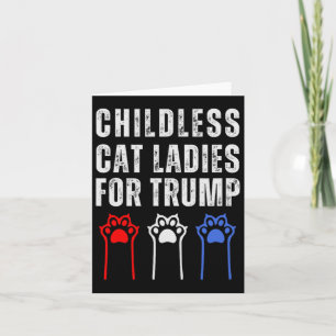 Tarjeta Damas de gatos sin hijos para el votante republica