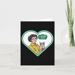 Tarjeta Damas de gatos votan tema de elección divertida da