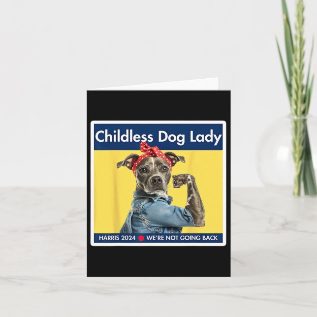 Tarjeta Damas de perro Kamala Harris 2024 Presidente (Anverso)