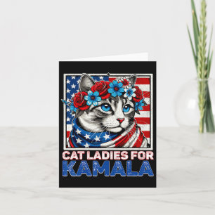 Tarjeta Damas Para Kamala Funny Cat 2024 Presidente Kamala