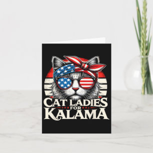 Tarjeta Damas Para Kamala Harris 2024 Gato De Niños De F