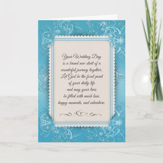 Tarjeta Damask boda Para Los Recién Matados (Anverso)