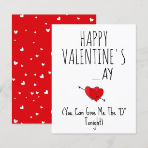 Tarjeta Dame la 'D' esta noche Funny Naughy feliz Vday
