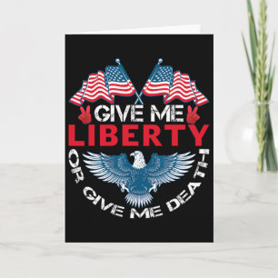 Tarjeta Dame Libertad O Dame Muerte Bandera Americana Byl