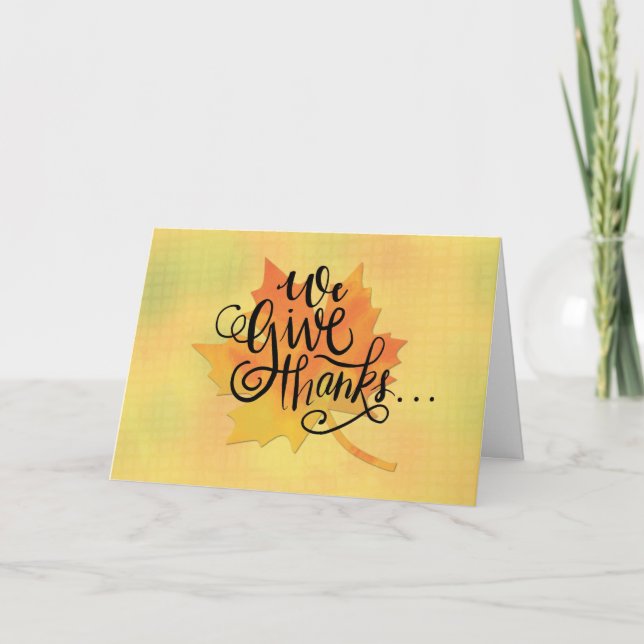 Tarjeta Damos gracias a los amigos en el Día de Acción de  (Anverso)