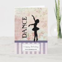 Dance - Ballerina Silhouette Vintage Cumpleaños
