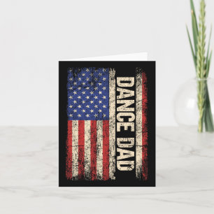 Tarjeta Dance Dad Uu Bandera Estadounidense Bailarina De B
