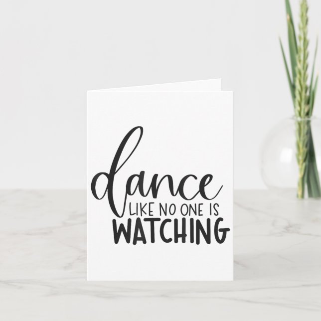 Tarjeta Dance Like Is Watching Insrational Motivational  (Anverso)