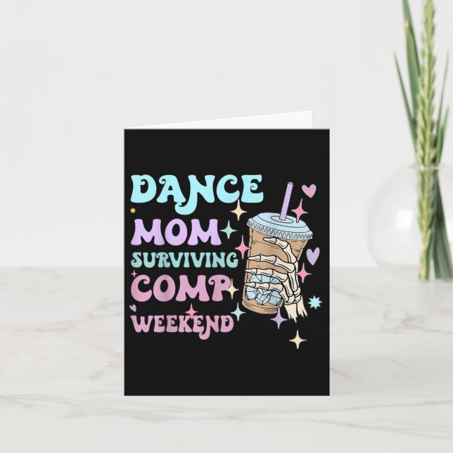 Tarjeta Dance Mom Weekends Café Dance Comps (Anverso)