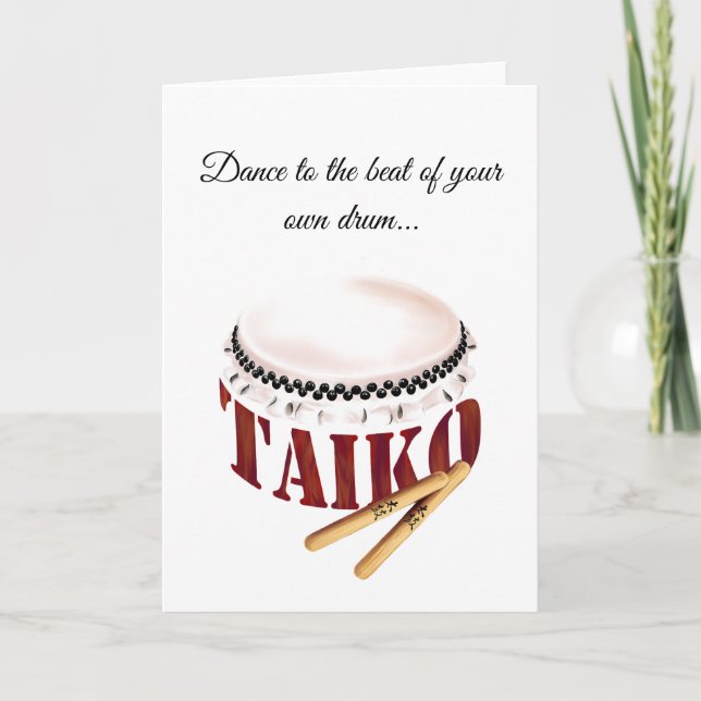 Tarjeta Dance to the beat of your own drum (Anverso)