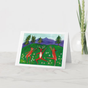 Tarjeta Dancing Deer Notecard