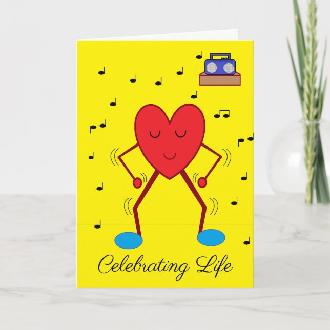 Tarjeta Dancing Heart Blank (Anverso)