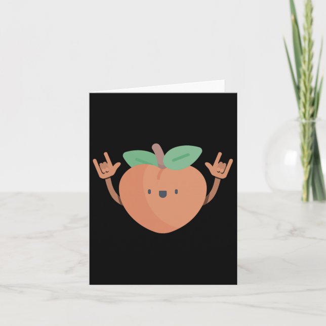 Tarjeta Dancing Peach Funny Dance Fruit Dancer Tee Gráfico (Anverso)