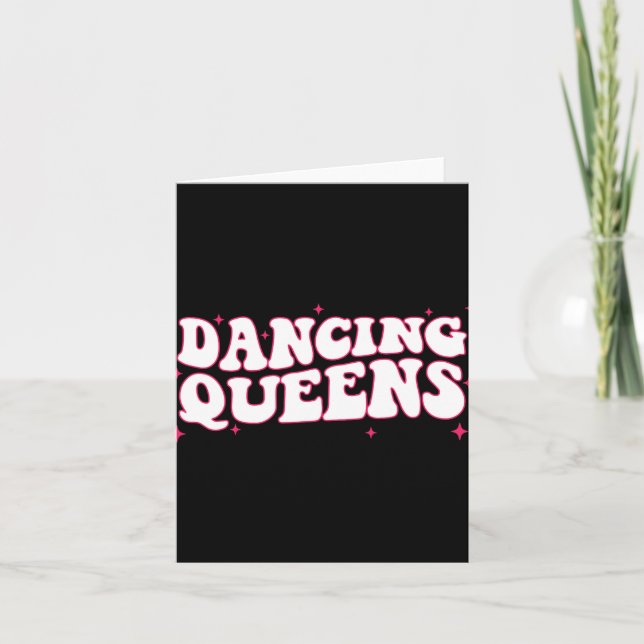 Tarjeta Dancing Queen Retro Bridesmaids Disco Bachelo de l (Anverso)
