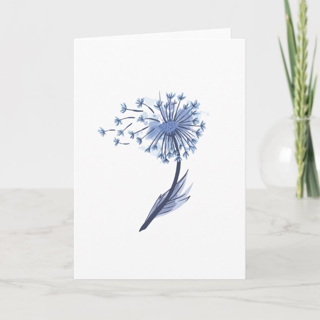 Tarjeta Dandelion acuarela (Anverso)