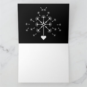 Tarjeta Dandelion En El Viento En La Memoria Amada