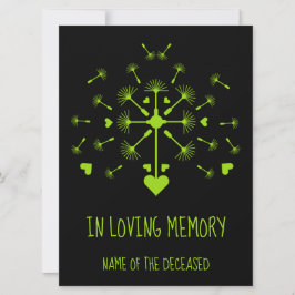 Tarjeta Dandelion En El Viento En La Memoria Amada Wooden 