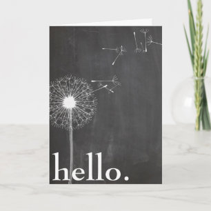 Tarjeta Dandelion hola/pensando en ti