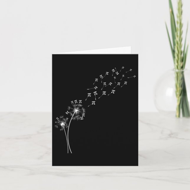 Tarjeta Dandelion Pi Day Flor Floral Tree Mathemati (Anverso)