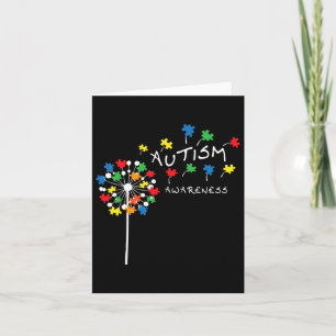 Tarjeta Dandelion Puzzle Piece Guay Autism Awareness Gift