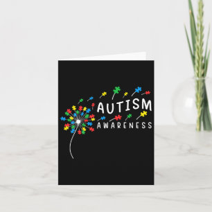 Tarjeta Dandelion Puzzle Piece Guay Autism Niños Chicas Ni