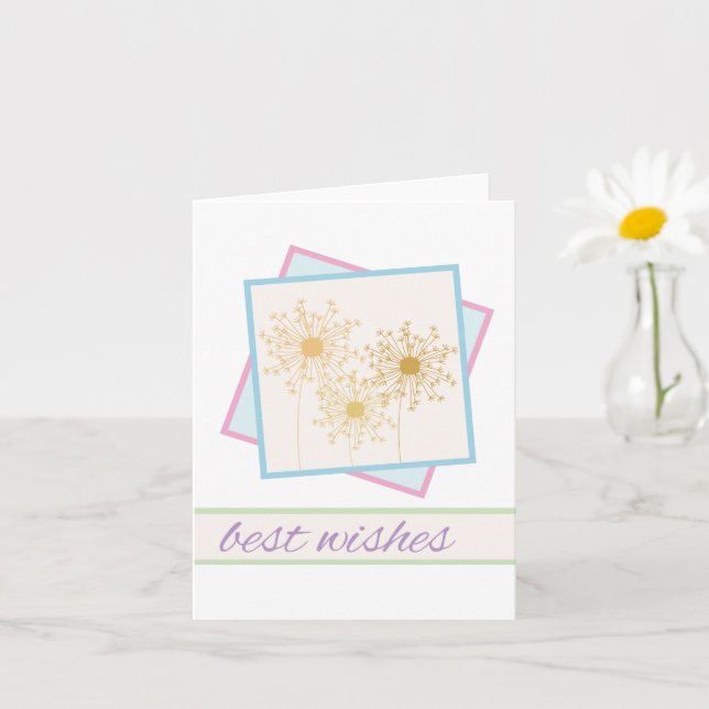 Tarjeta Dandelion Wishes (Planta pequeña)