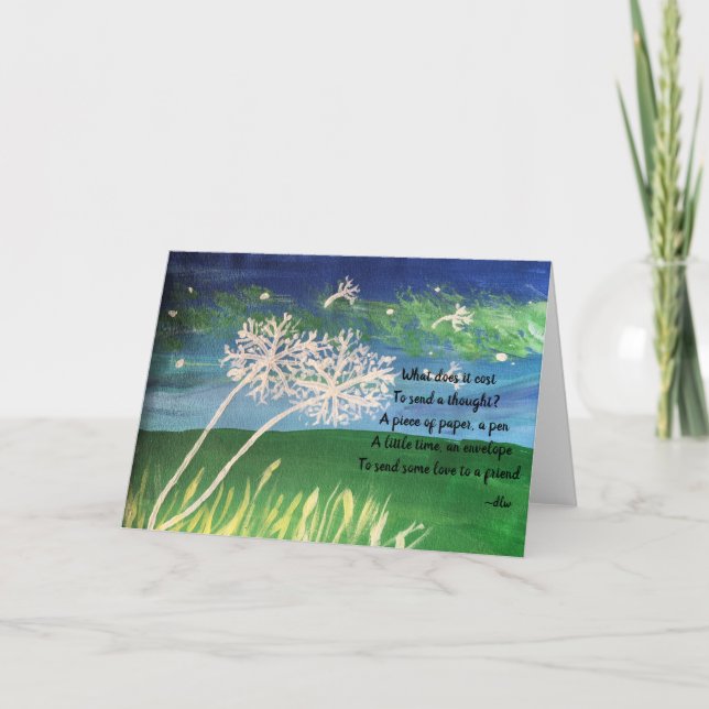 Tarjeta Dandelions - Envía un Pensamiento (Anverso)