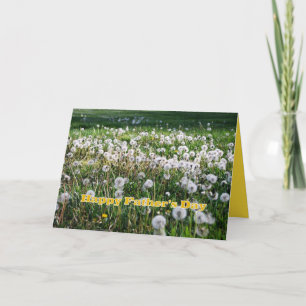 Tarjeta Dandelions Feliz Humor del Día del Padre