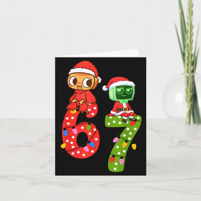 Tarjeta Dandy Bruh 67 Days Meme Humor 6 7 Shelly World Six (Anverso)