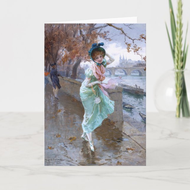 Tarjeta Daniel Hernández Morillo: Chica parisino (Anverso)