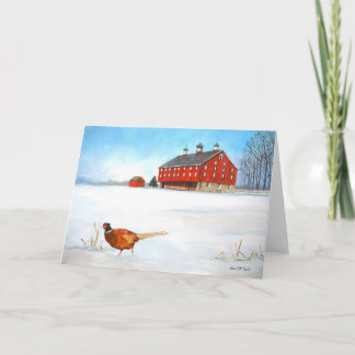 Tarjeta Daniel Lady Farm Visitante Pheasant Art Greeting C