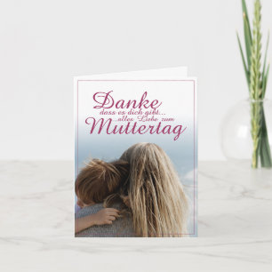 Tarjeta Danke, dass es dich gibt, Muttertag, Mutter & Kind