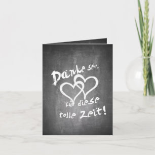 Tarjeta Danke für diese tolle Zeit auf einer Kreidetafel