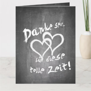 Tarjeta Danke für diese tolle Zeit auf einer Kreidetafel