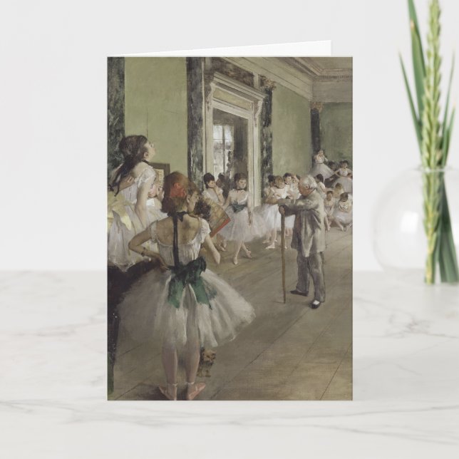 Tarjeta Danza / Ballet - Escuela - Pintura Degas (Anverso)