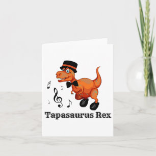 Tarjeta Danza de dinosaurio de baile lindo - Tapasauro