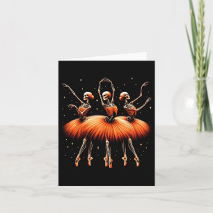 Tarjeta Danza de Esqueleto Espeluznante Byllerina Divertid