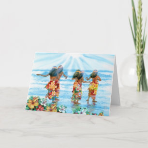 TARJETA DANZA DE HULA
