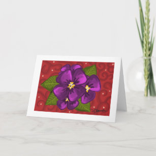 Tarjetas Violeta Africana | Zazzle.es