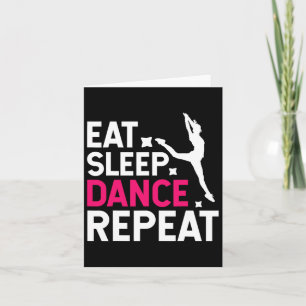 Tarjeta Danza de repetición de baile de sueño retro vintag