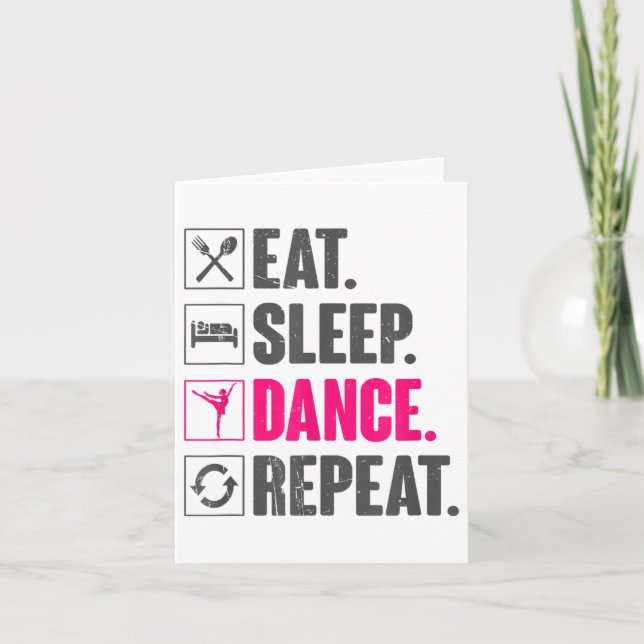 Tarjeta Danza de sueño de Comer Danza de repetición de bai (Anverso)