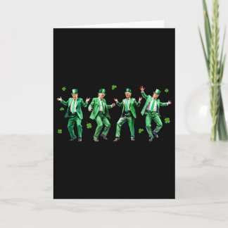 Tarjeta Danza Divertida de Trump Día de San Patricio Lmn C