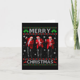 Tarjeta Danza divertida de Trump Feliz Navidad Fea Dulce