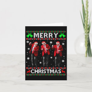 Tarjeta Danza divertida de Trump Feliz Navidad Fea Dulce