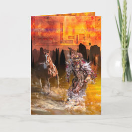 Tarjeta Danzante nativo americano ROLLING THUNDER