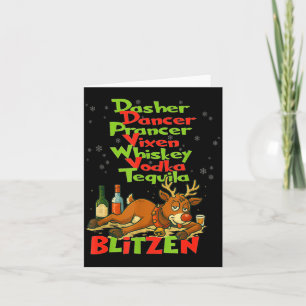 Tarjeta Danzarín Bailarín Whisky Vodka Tequila Blitzen Cri