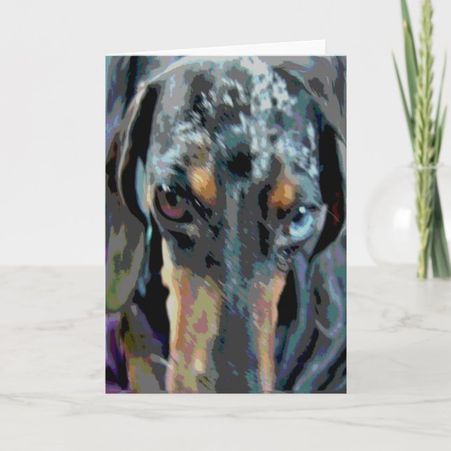 Tarjeta Dapple Dachshund (Anverso)